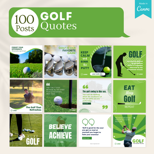 Golf Social Media Canva Templates 250 Pack