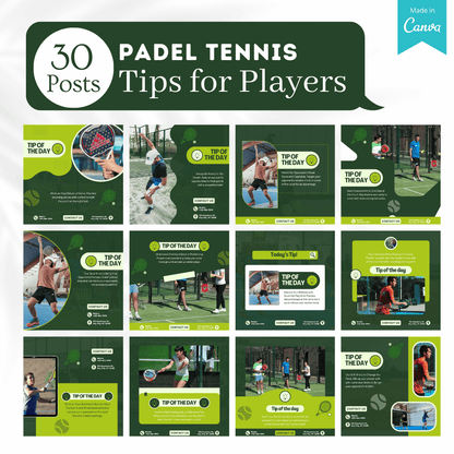 Padel Tennis Social Media Canva Templates 220 Pack