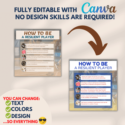 Mindset for Sports Athletes Canva Social Media Templates 200 Pack