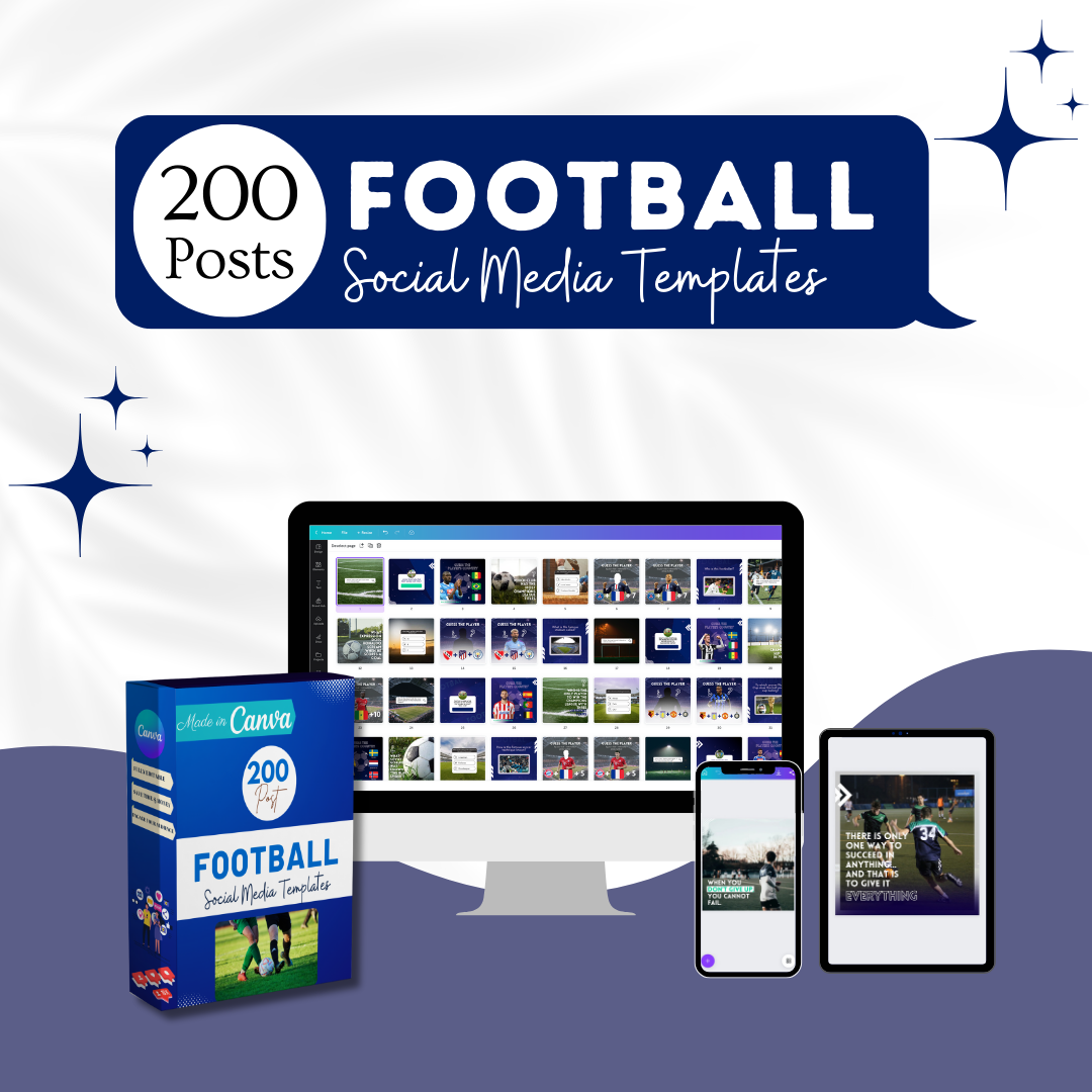 Football Social Media Canva Templates 200 Pack